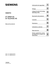 Siemens SIMATIC DI 16x24VDC HA Manual Del Producto