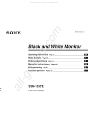 Sony SSM-125CE Manual De Instrucciones