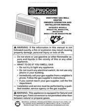 Procom Heating MNSD2TPA Manual De Funcionamiento E Instalacion Del Propietario