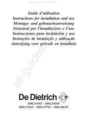 De Dietrich DHG377XP Instrucciones Para Instalación Y Uso