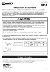 INNO K742 Instrucciones De Instalación