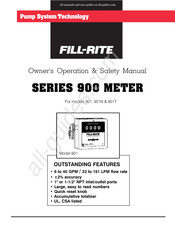 FILL-RITE 901 Manual Del Propietario Y De Seguridad