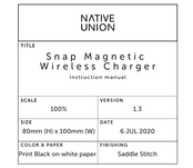 NATIVE UNION SNMAG01 Manual De Instrucciones