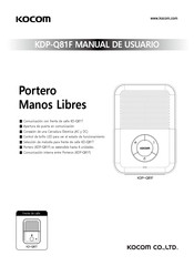 KOCOM KDP-Q81F Manual Del Usuario