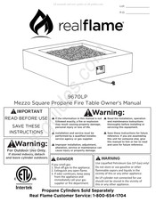 RealFlame 9670LP Manual Del Usuario