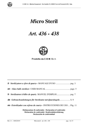 CBM Micro Steril 438 Guia De Inicio Rapido