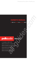 polkaudio PA250.2 Manual Del Propietário