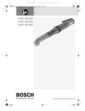 Bosch 0 607 452 603 Manual Del Usuario