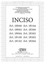 Gessi INCISO 58192 Manual Del Usuario