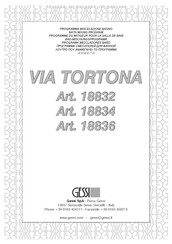 Gessi VIA TORTONA 18836 Manual Del Usuario