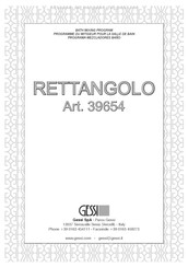 Gessi RETTANGOLO 39654 Manual Del Usuario