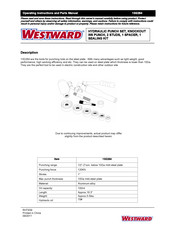 Westward 13G264 Instrucciones De Operación Y Manual De Piezas