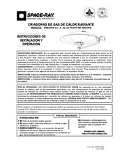 SPACE-RAY SRB40CR-3 Instrucciones De Instalacion Y Operacion