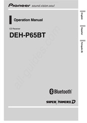 Pioneer DEH-P65BT Manual De Operación
