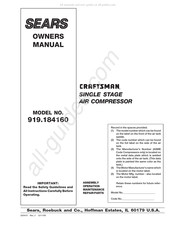 Sears CRAFTSMAN 919.184160 Manual Del Usuario