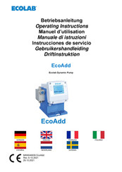 Ecolab EcoAdd Instrucciones De Servicio