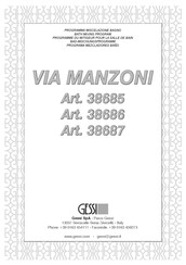 Gessi VIA MANZONI 38686 Manual De Instrucciones