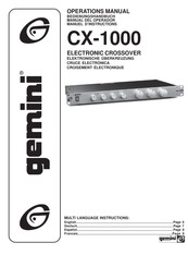 Gemini CX-1000 Manual Del Operador