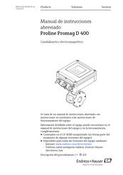 Endress+Hauser Proline Promag D 400 Manual De Instrucciones Abreviado