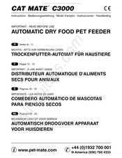 Pet Mate Cat Mate C3000 Instrucciones