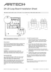 Aritech 2X-LB Hoja De Instalación