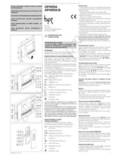 Bpt OPHERA/B Instrucciones Para La Utilización Y Instalación