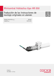 HAWE Hydraulik HR 050 Traducción De Las Instrucciones De Montaje Originales