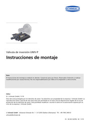 schmalz UMV-P Instrucciones De Montaje