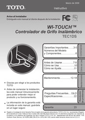 Toto WI-TOUCH TEC1DS Manual De Instrucciones