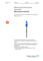 Endress+Hauser Memosens COS22E Manual De Instrucciones Abreviado