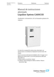 Endress+Hauser Liquiline System CA80COD Manual De Instrucciones Abreviado
