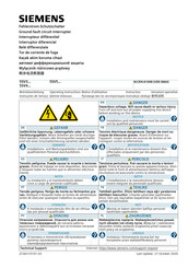 Siemens 5SV3 Serie Manual De Instrucciones