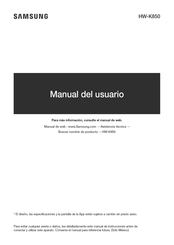 Samsung HW-K850 Manual Del Usuario