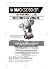 Black and Decker LMT16SB Manual De Instrucciones