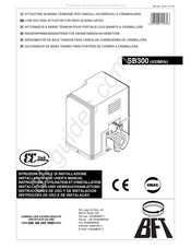 BFT SB300 Instrucciones De Uso Y De Instalacion