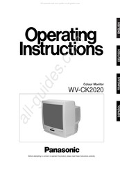 Panasonic WV-CK2020 Instrucciones De Operación