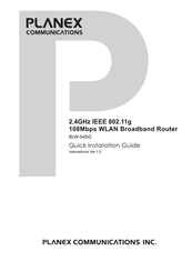 Planex Communications BLW-54SG Guía De Instalación Rápida