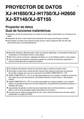 Casio XJ-H2650 Guía De Funciones Inalámbricas