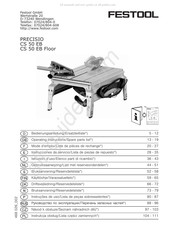 Festool PRECISIO CS 50 EB Instrucciones De Servicio/Lista De Piezas De Repuesto