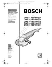 Bosch GWS 21-180 H Instrucciones De Servicio
