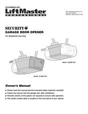 Chamber LiftMaster Professional SECURITY + Manual Del Usuario