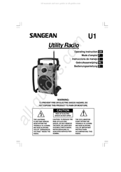 Sangean U-1 Instrucciones De Manejo