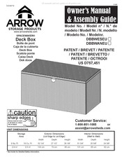 Arrow Storage Products SPACEMAKER DBBWESEU Manual Del Propietario E Instrucciones De Ensamblaje