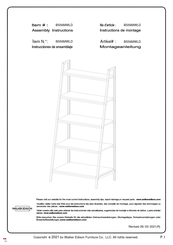 Walker Edison BS56MWLD Instrucciones De Ensamblaje