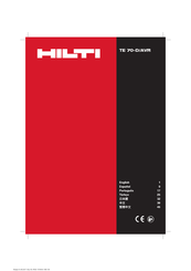 Hilti TE 70-D/AVR Manual Del Usuario