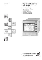 Endress+Hauser eco-graph Manual De Utilización