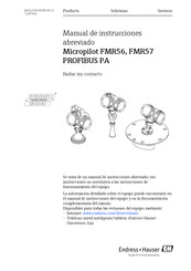 Endress+Hauser Micropilot FMR57 PROFIBUS PA Manual De Instrucciones Abreviado