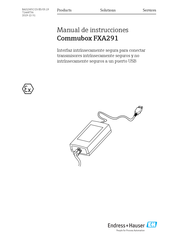 Endress+Hauser Commubox FXA291 Manual De Instrucciones