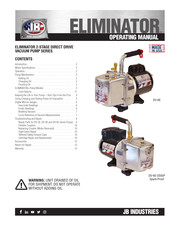 JB INDUSTRIES ELIMINATOR DV-4E-250 Manual De Instrucciones