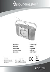 SOUNDMASTER RCD1755 Manual De Instrucciones